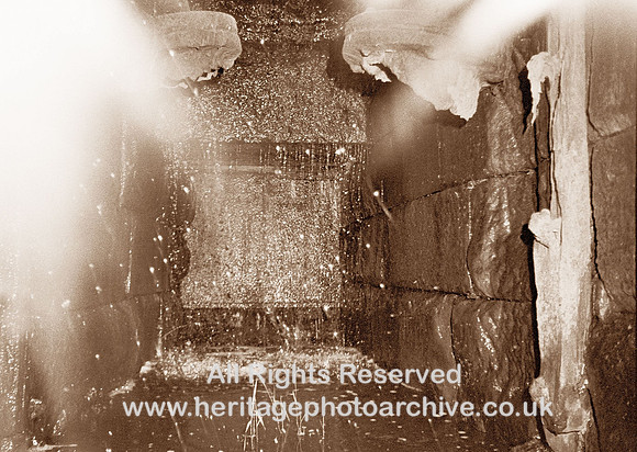 HRS 1191 Radcliffe, Mount Sion waterwheel wheel chamber 1970s