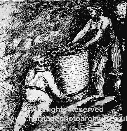 HRS 1440 Coal two men with corf or basket