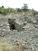 HRS 1001 Gwydyr Forest, mining, waterwheel pit