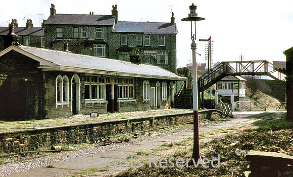 HRS 1894 ELR Helmshore station and box looking SE 1971