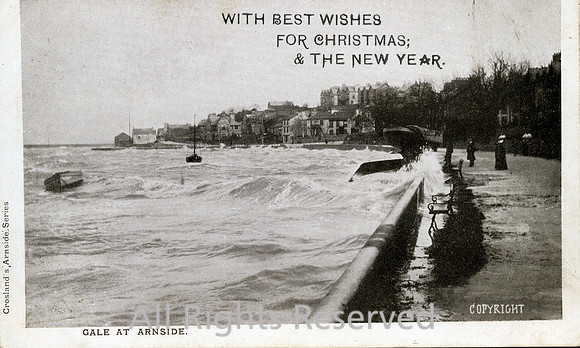 Gale at Arnside Postcard Side one