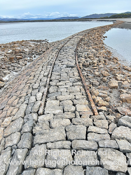 View of embankment and end of tramway track
