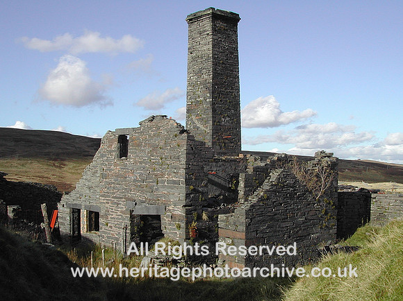HRS 1082 Rhiwbach quarry windinghouse and chimney 2003