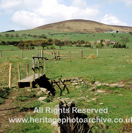 HRS 1600 Sabden, Pendle, Bank Hill from valley floor 1980s