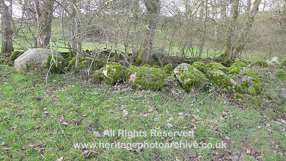 HRS 9875 Great Asby Gill, Granite boulder wall on beck side L1180782