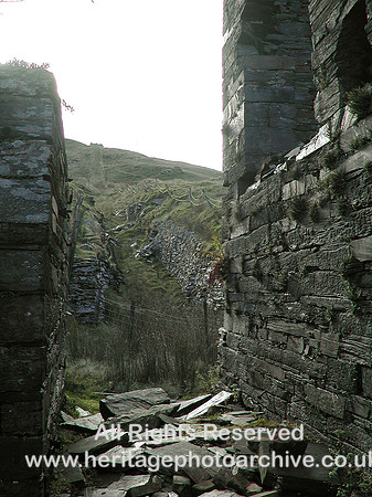 HRS 1081 Rhiwbach quarry incline from winding-house 2003