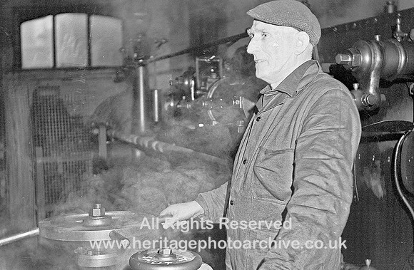 HRS 3354 Leigh, Parsonage Pit winding engineman Markham's 1970s