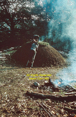 Charcoal burning sealing the clamp