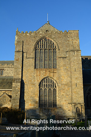 HRS 7776 Cartmel Priory south abutment Webster memorial on right