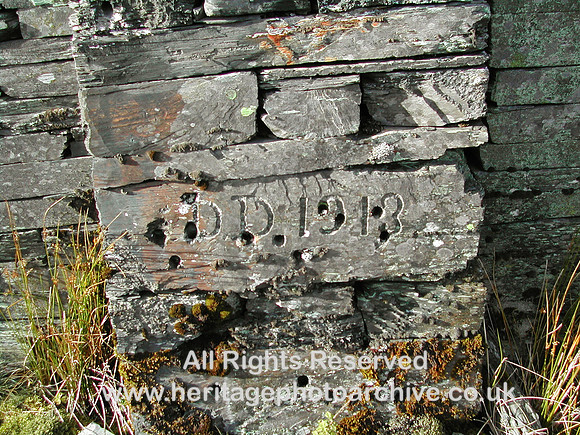 HRS 1085 Rhiwbach quarry 1913 date carved