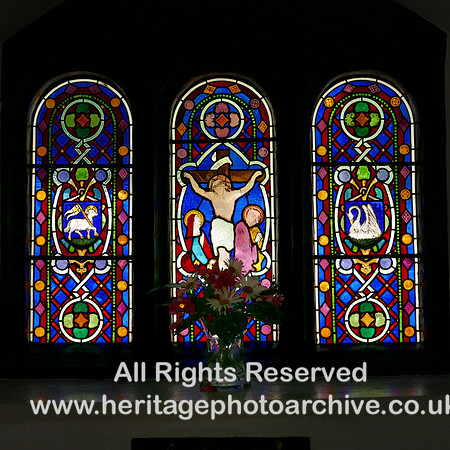 HRS 11279 Ribblehead, Chapel le Dale, church of St Leonard, stained glass window 2022