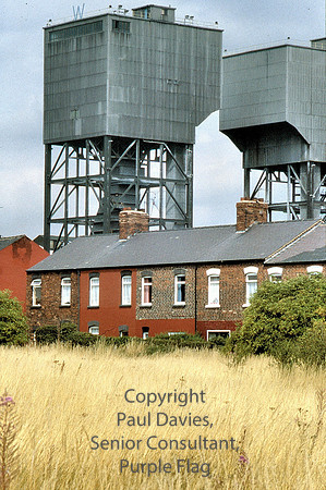 Warsop Main Colliery, Mansfield, terraced houses