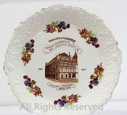 Radcliffe and Pilkington Co-op plate 1960-1910