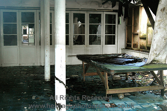 HRS 6904 Hafodunos Hall, conservatory area after 2004 fire