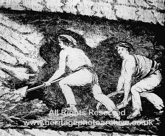 HRS 1441 Coal two men digging and sieving