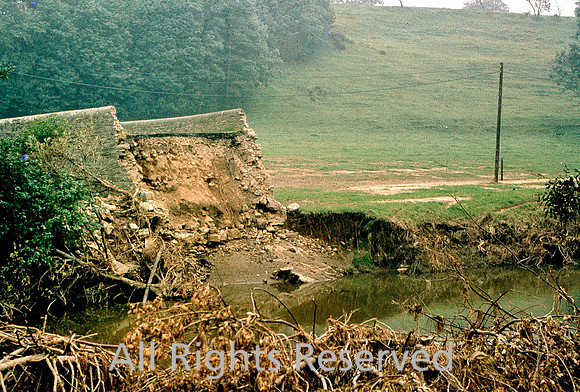 Mallowdale bridge, Wray after Aug 1967 flood