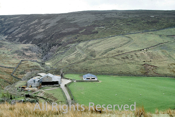 Dunsop Bridge, farm on glacial lake bed 1985