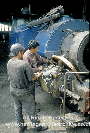 HRS 802 Darjeeling Himalyan Rly 1995 Saddle-tank under repair