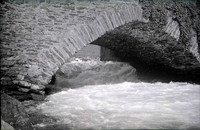 Backbarrow Bridge, in flood