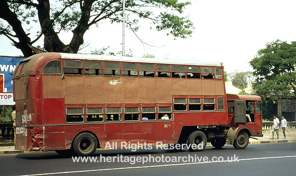 HRS 921 India, Calcutta, Articulated bus,  1995