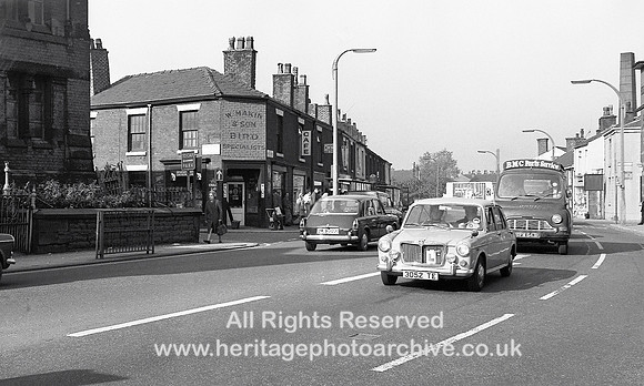 HRS 1896 Radcliffe traffic nr Town Hall 1960s