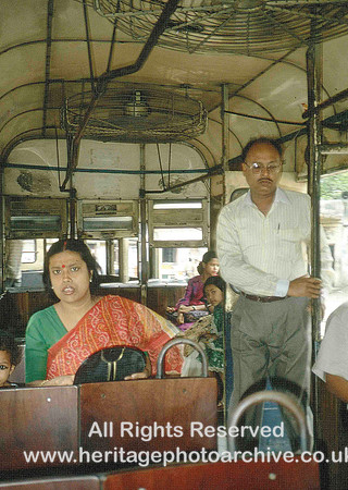 HRS 929 India, Calcutta, street tramcars