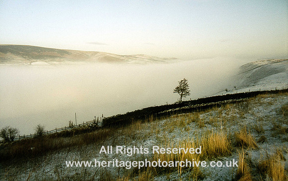 HRS 1563 Sabden, Pendle, Valley filled with cloud c1983