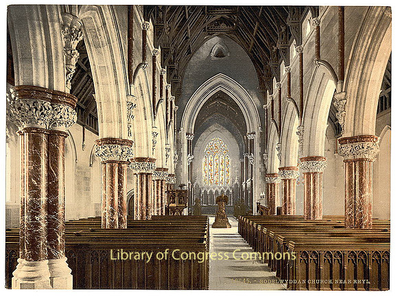 Bodelwyyddan church, interior