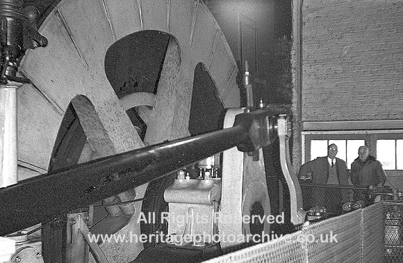 HRS 3721 Winding engine Bickershaw Pit 1970s winding drum and stroke arm