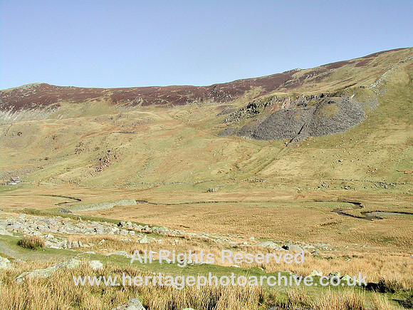 HRS 446 Cedryn left, Cwm Eigiau embankment and quarry incline
