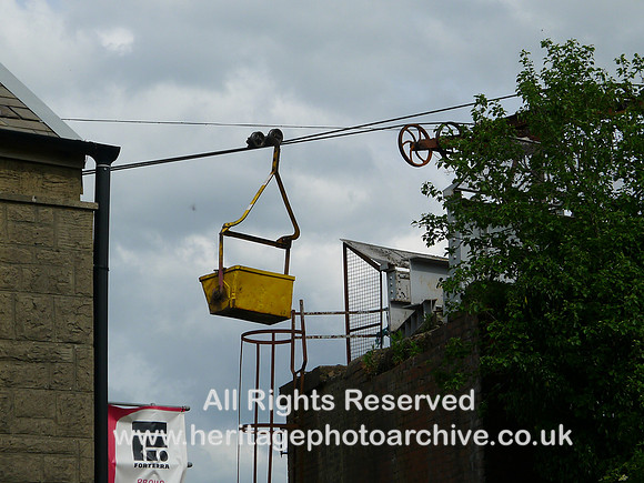HRS 10895 Claughton brickworks, aerial ropeway empty tub returns 2022