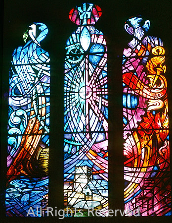 Chipping church, stained glass window 1973