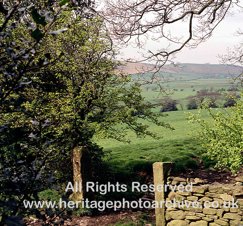 HRS 1588 Sabden, Pendle, stone gate near Rattenclough 1980s