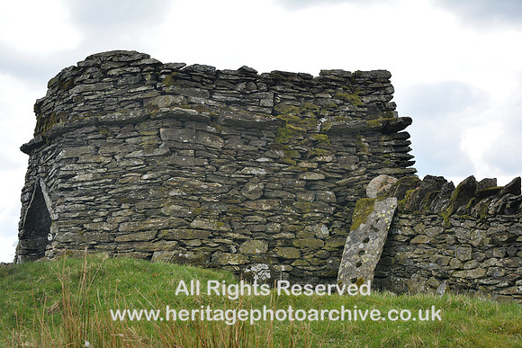 HRS 8454 Bannisdale stone tower looking southward stoop with holes