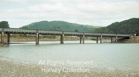 Greenodd railway viaduct from river