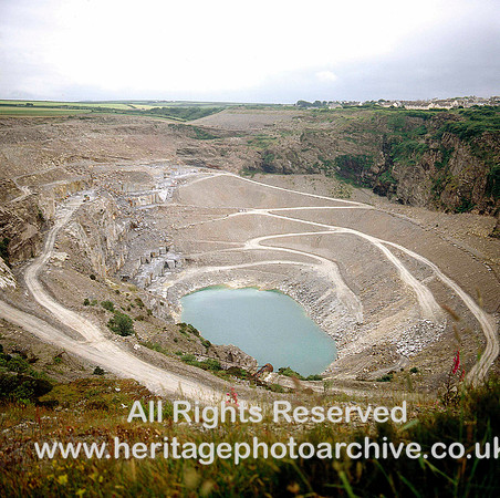 HRS 833 Delabole slate quarry Cornwall 1970s