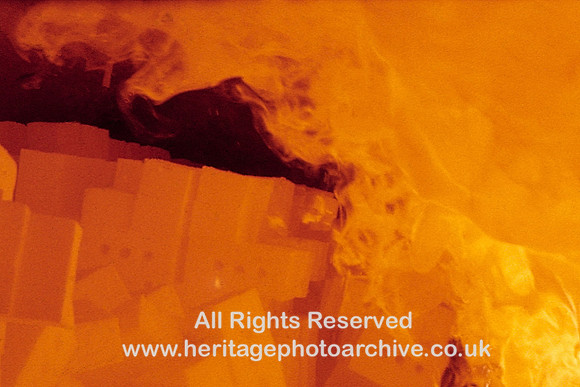 HRS 245 Interior of brick furnace during firing