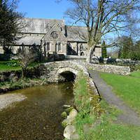 HRS 9008 Crosby Ravensworth, stone bridge and church