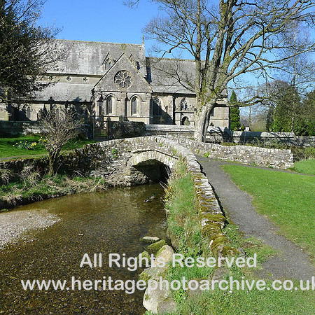 HRS 9008 Crosby Ravensworth, stone bridge and church