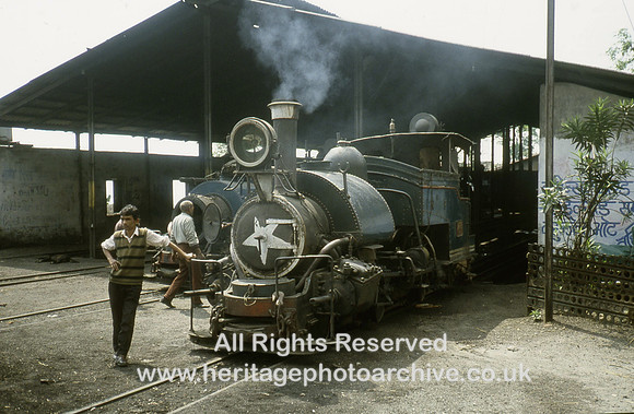 HRS 793 India, Darjeeling Himalayan Railway, loco shed 1995