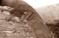 HRS 1187 Radcliffe, Mount Sion waterwheel bucket detail c1970s