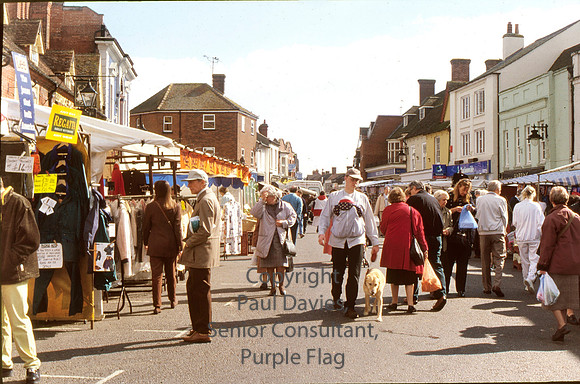 Ringwood, market day man with dog