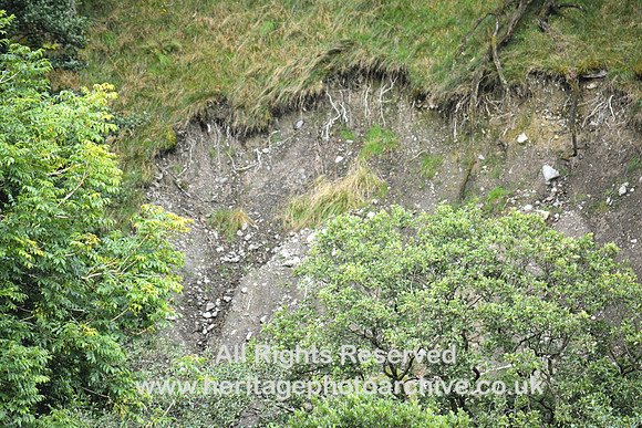 HRS 7609 Borrowdale landslip tele east of middle bridge