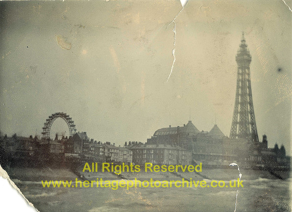 HRS 1694 Blackpool Tower and  the Big Wheel c1900