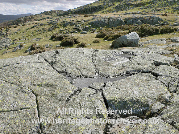 HRS 781 Llan Celynin, glaciated ice-smoothed columnar rock