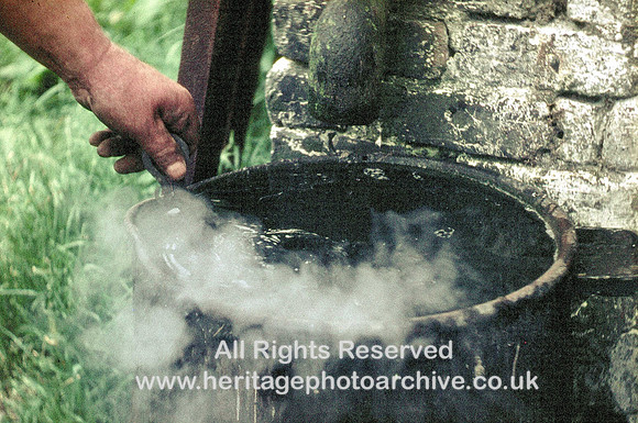 HRS 2094 Tottington Robin Percival at quenching trough 1977