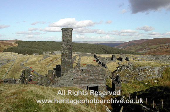 HRS 1079 Rhiwbach quarry windinghouse and chimney 2003
