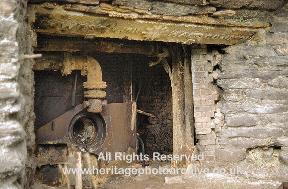 HRS 1313 Backbarrow ironworks, furnace lintel 1970s